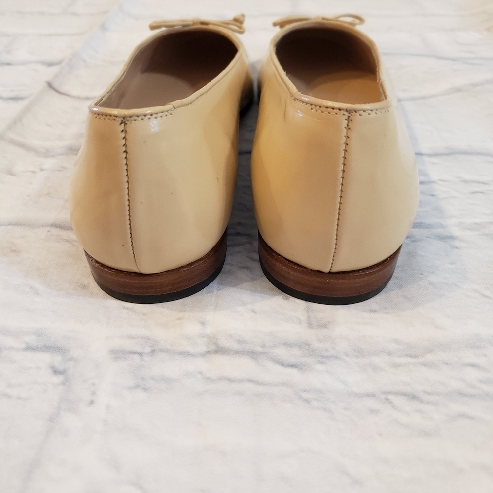 Salvatore Ferragamo Tan Leather & Suede Quilted Flats Women’s Size 8 2A - Picture 5 of 12